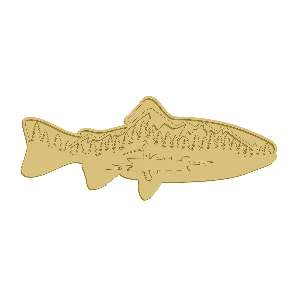 3D Fish Unfinished Wood Cutout Style 1