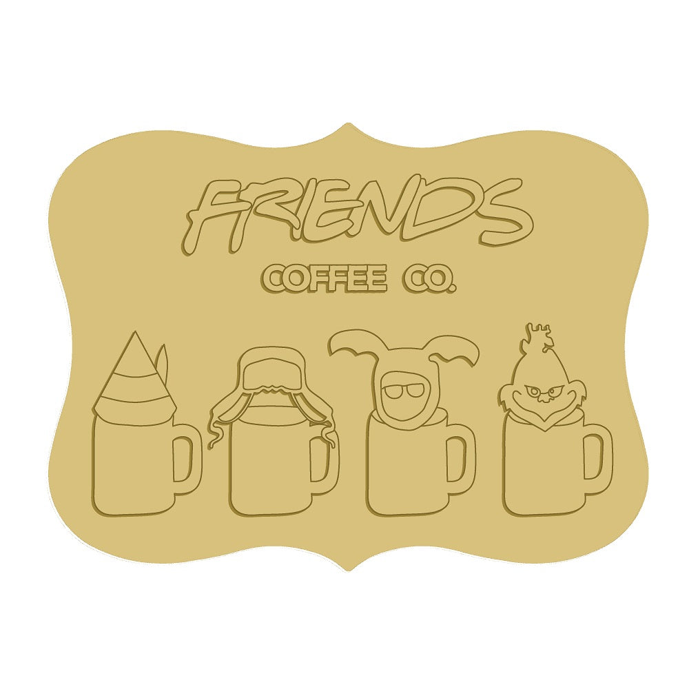 3D Friends Brew Unfinished Wood Cutout Style 1 Art 1