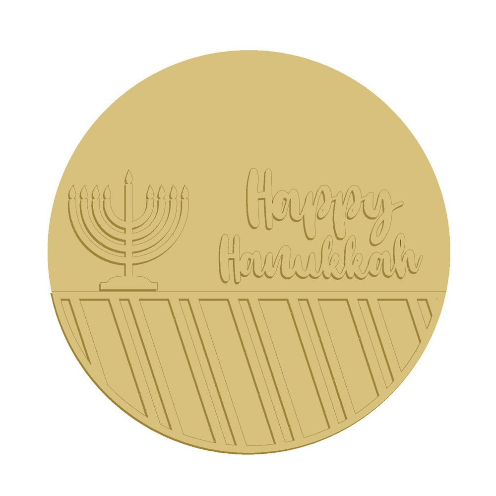 3D Hanukkah Unfinished Wood Cutout Style 1