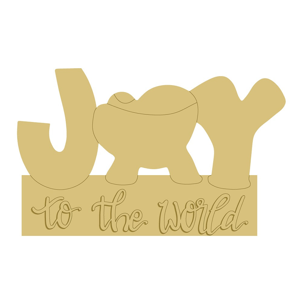 3D Joy Unfinished Wood Cutout Style 9 Art 1