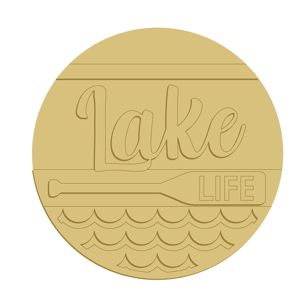 3D Lake Life Unfinished Wood Cutout Style 2