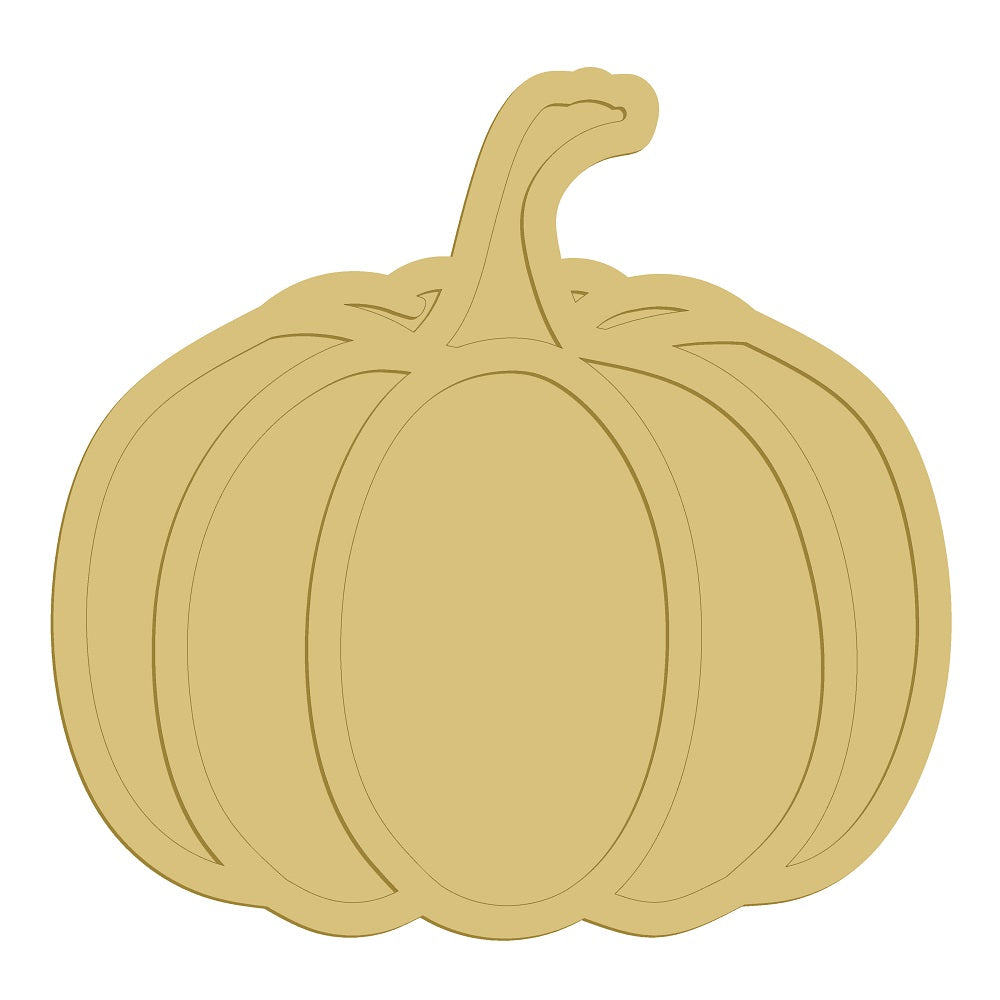 3D Pumpkin Unfinished Wood Cutout Style 37 Art 1