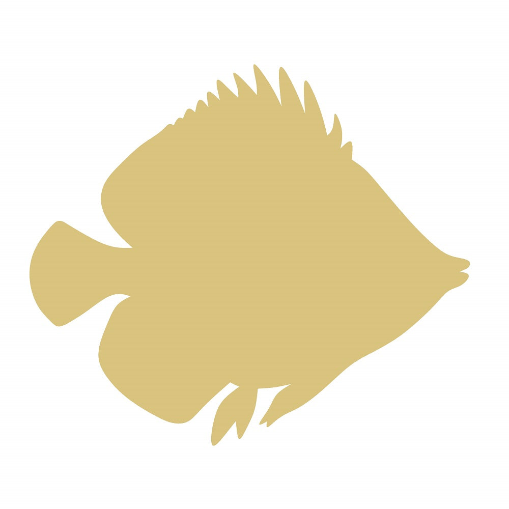 Butterfly Fish Unfinished Wood Cutout Style 2