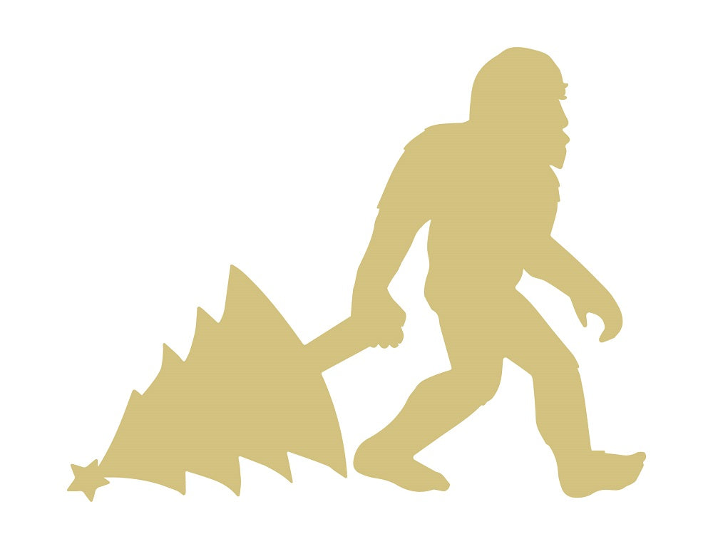 Christmas Tree Bigfoot Unfinished Wood Cutout Style 1