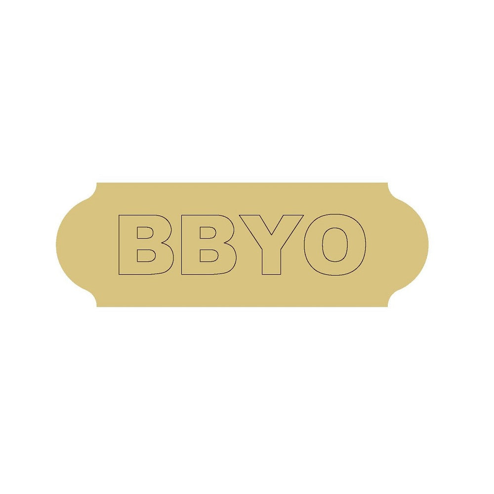 BBYO Design By Line Unfinished Wood Cutout Style 1