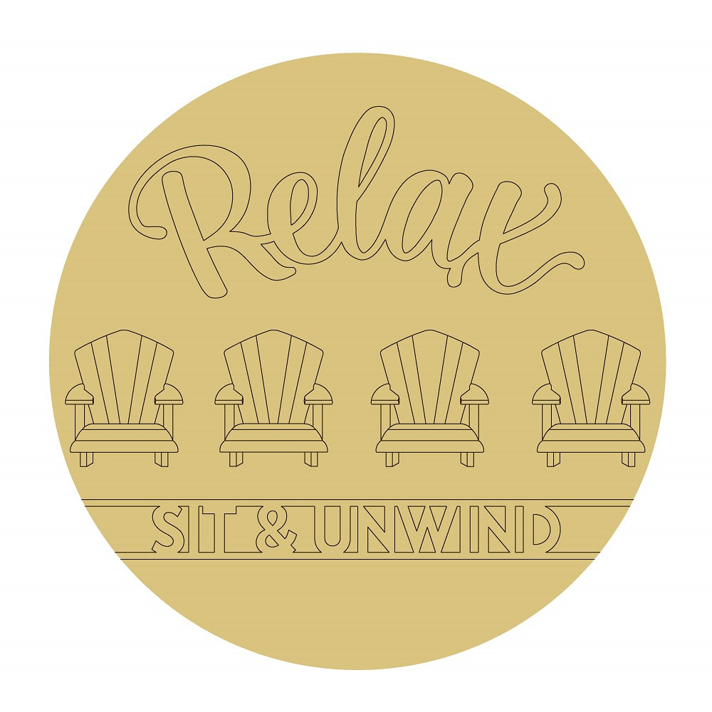 Design By Line Relax Unfinished Wood Cutout Style 2 Art 1 – Diverse ...