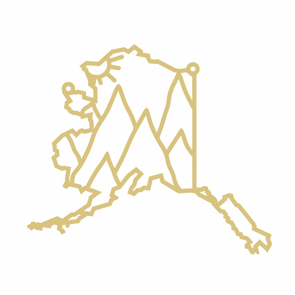 Laser Cut Alaska Unfinished Wood Cutout Style 4 Art 3