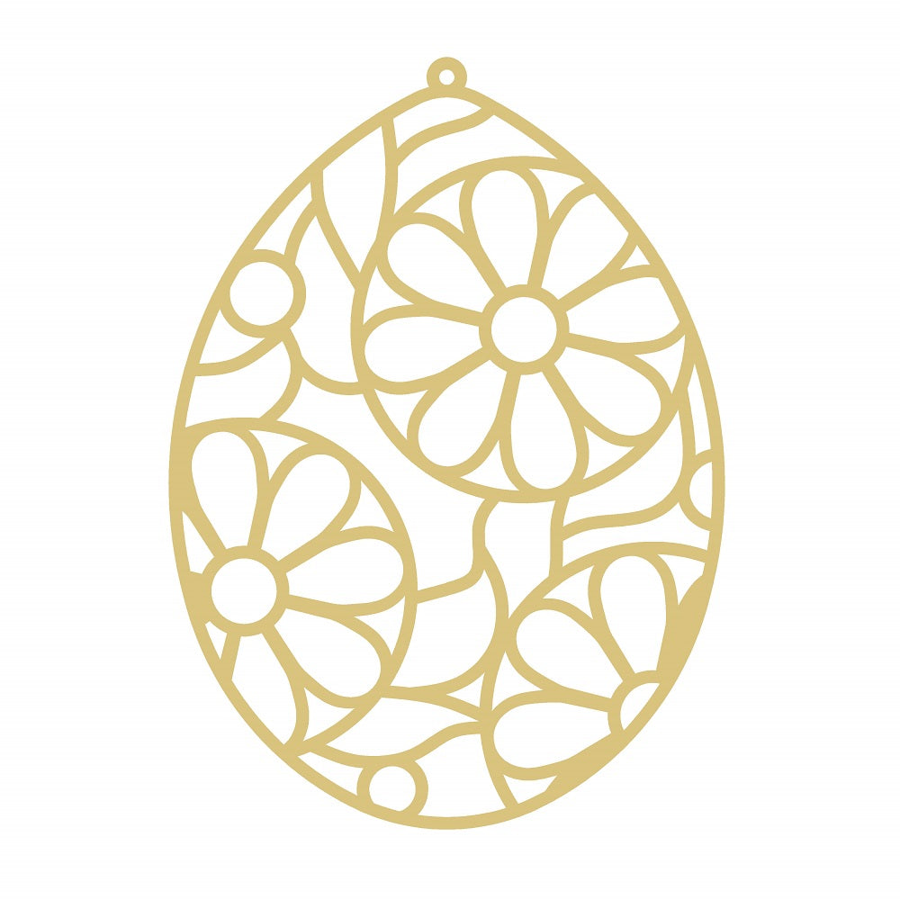 Laser Cut Egg Unfinished Wood Cutout Style 9 Art 1