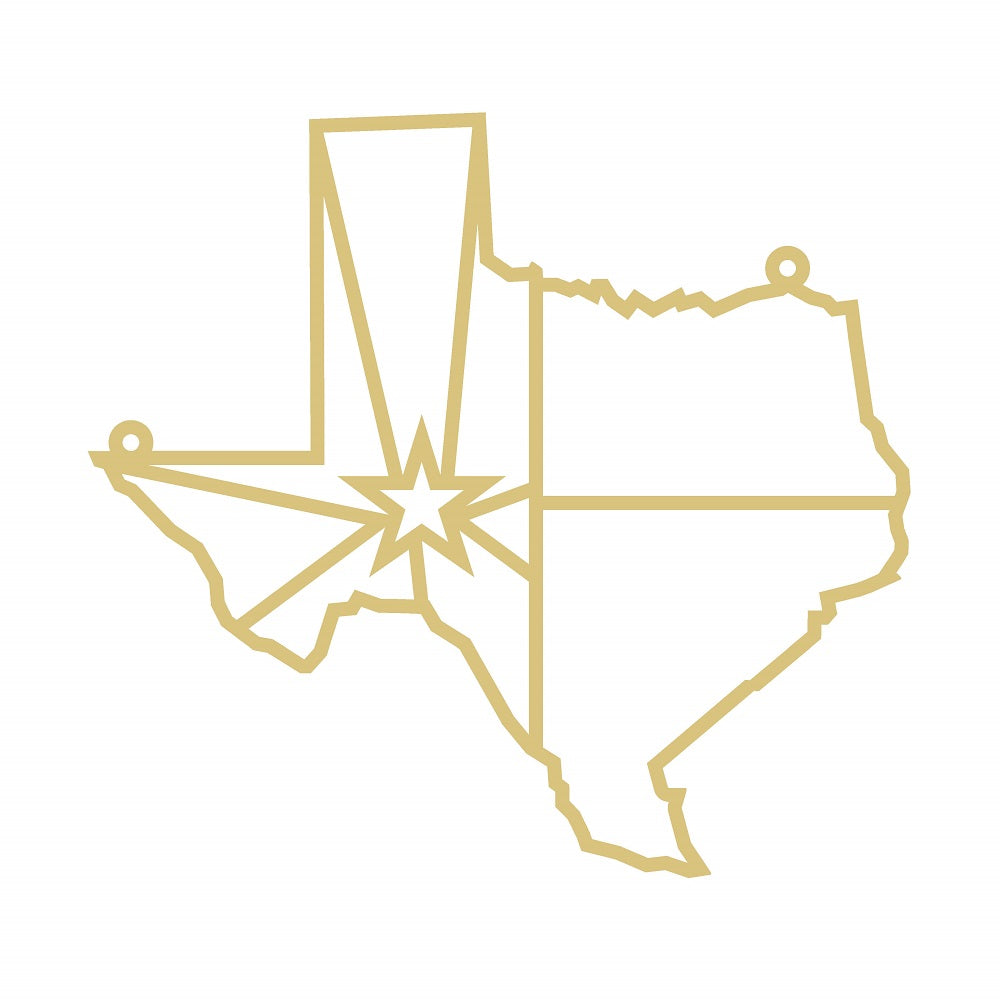 Laser Cut Texas Unfinished Wood Cutout Style 4 Art 1