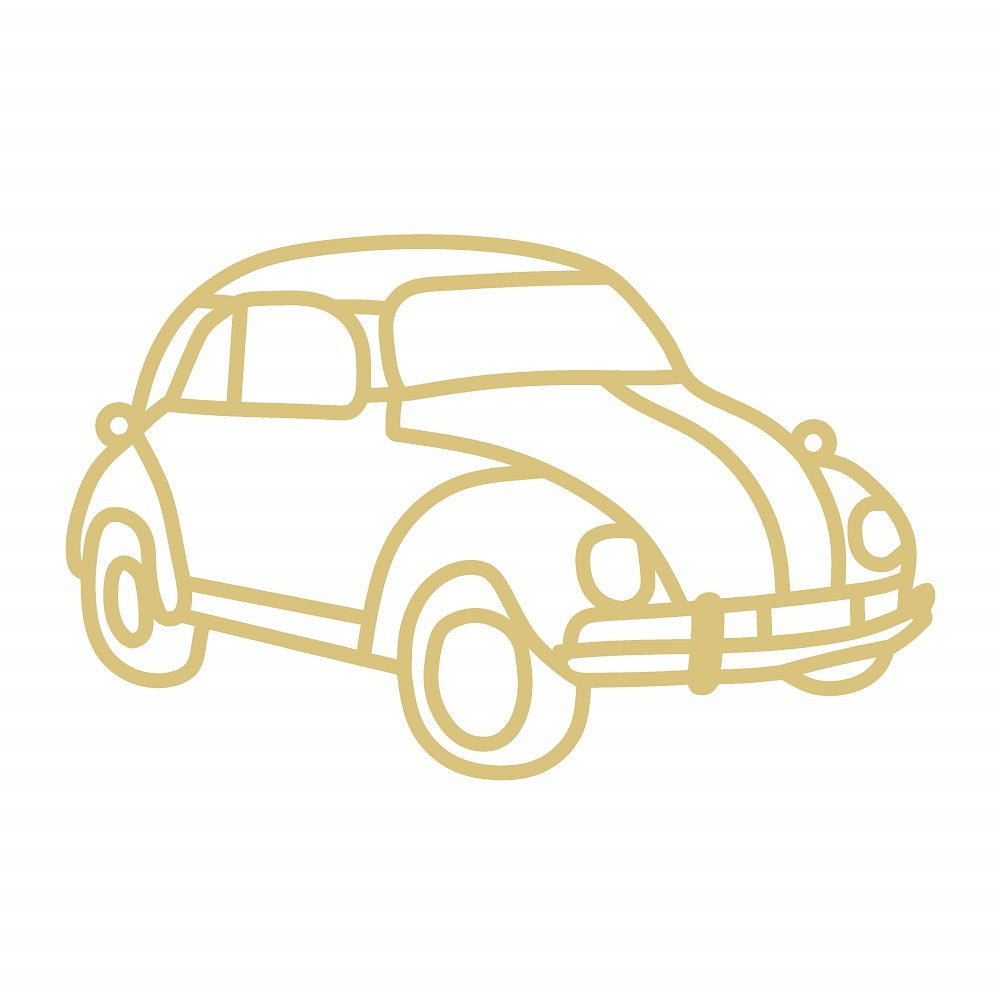 Laser Cut VW Bug Unfinished Wood Cutout Style 6 Art 1