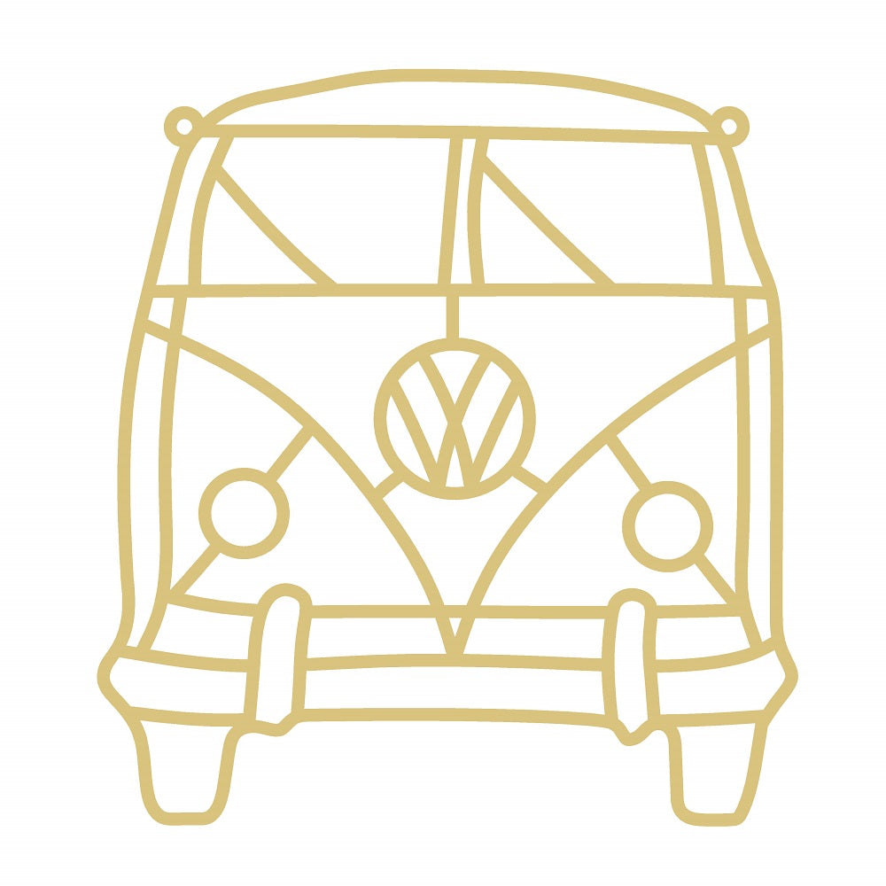 Laser Cut VW Van Unfinished Wood Cutout Style 1 Art 1