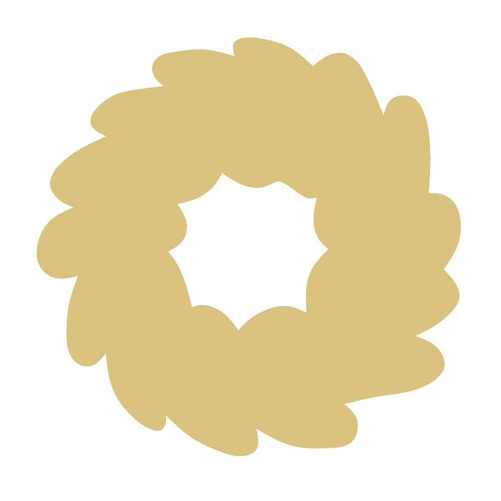 Wreath Unfinished Wood Cutout Style 10