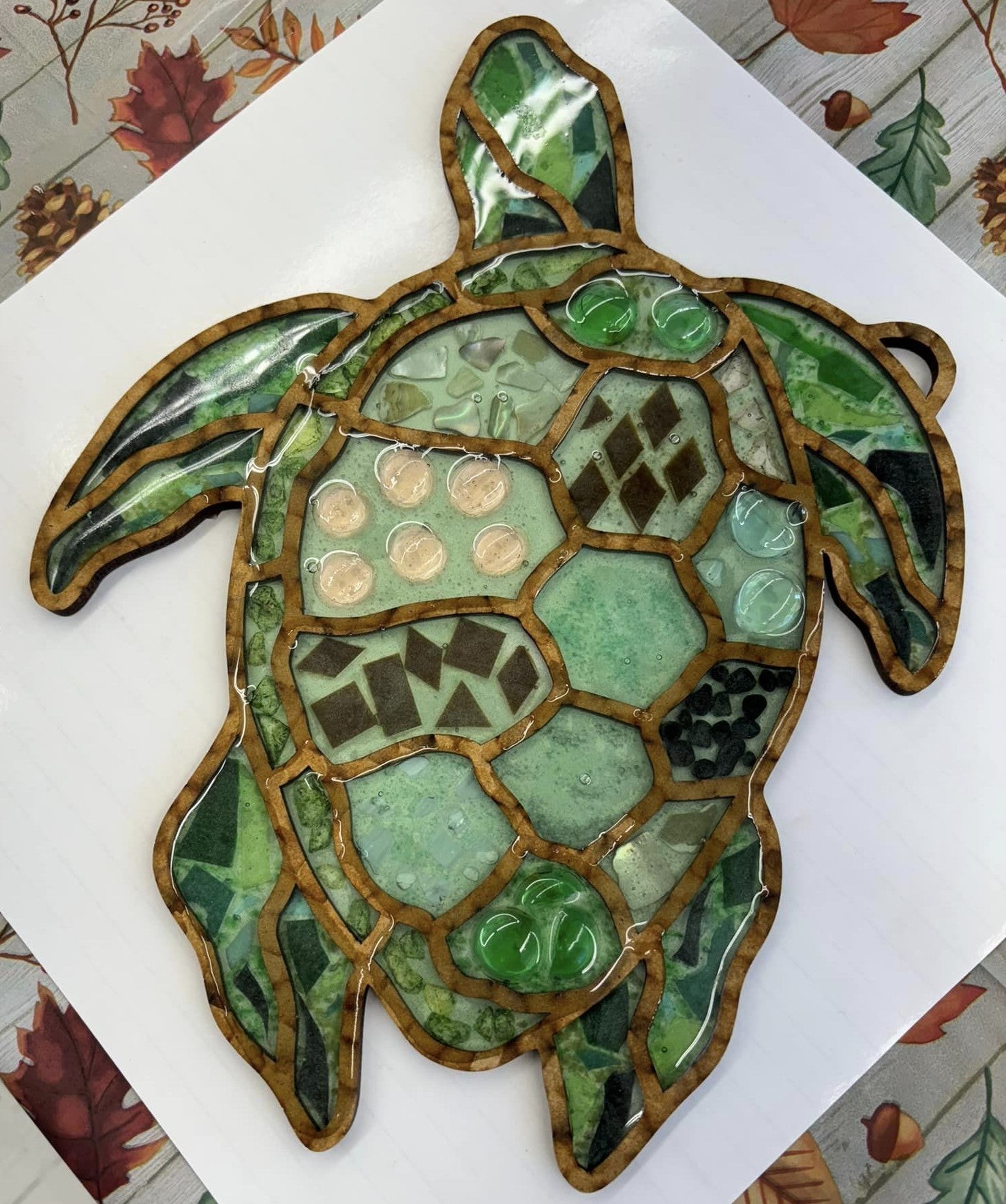 Laser Cut Sea Turtle Unfinished Wood Cutout Style 7 Art 1