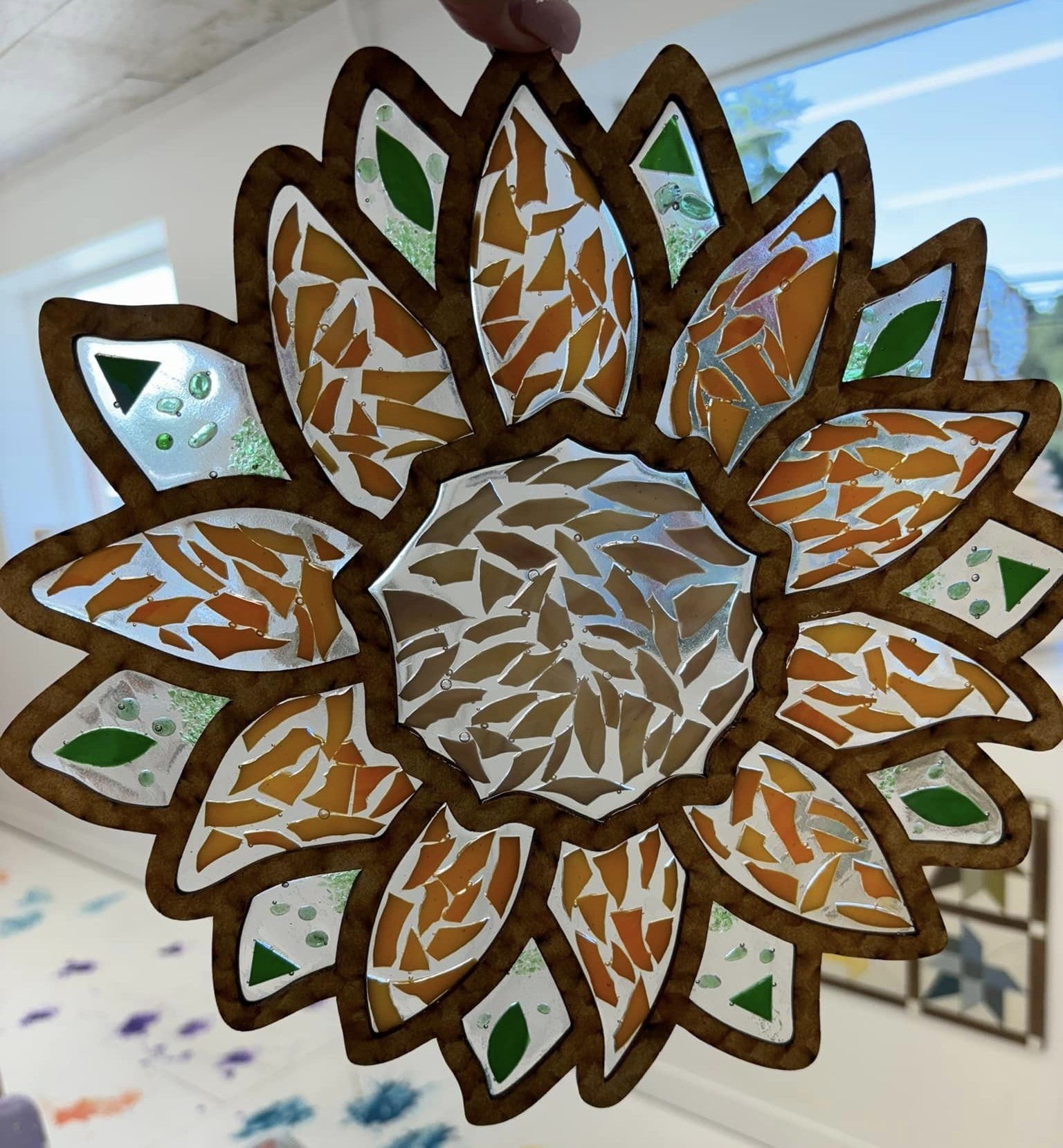 Laser Cut Sunflower Unfinished Wood Cutout Style 8 Art 1