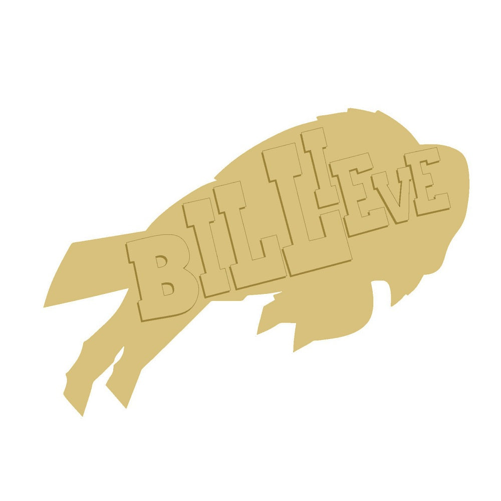 3D Buffalo Unfinished Wood Cutout Style 5