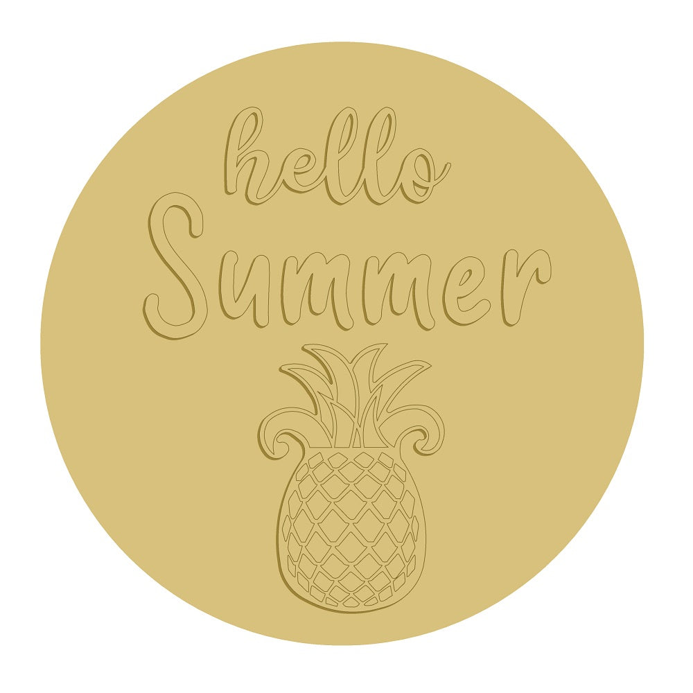 3D Hello Summer Unfinished Wood Cutout Style 6