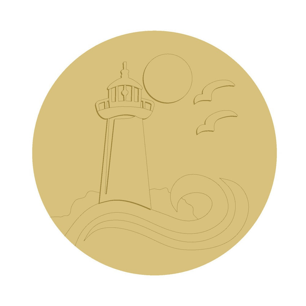 3D Lighthouse Unfinished Wood Cutout Style 3