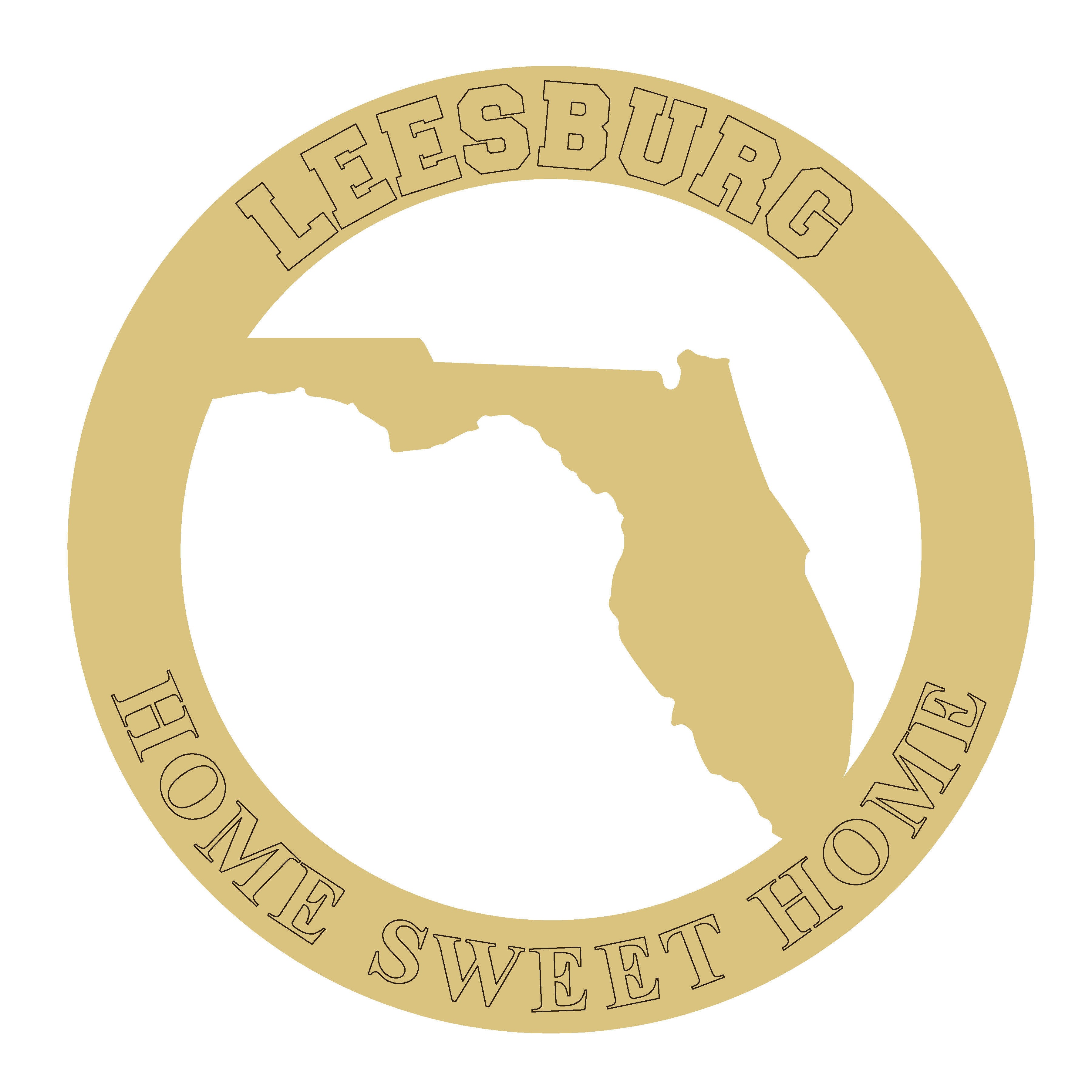 Circle Frame with Leesburg Home Sweet Home Florida