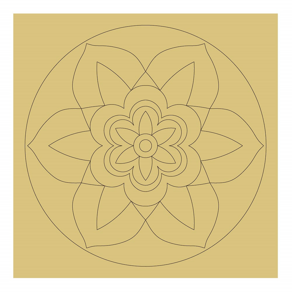 Mandala Print Shop Unfinished Wood Cutout Style 1