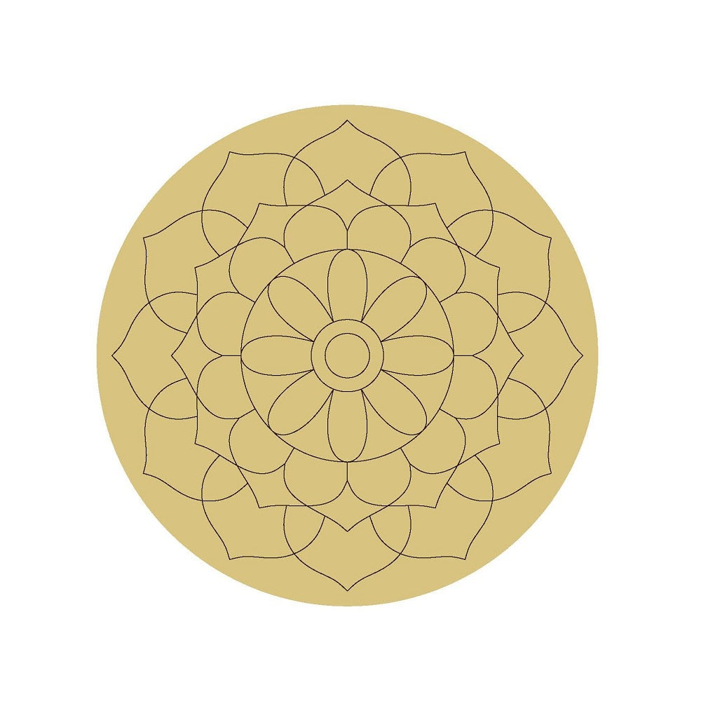 Mandala Print Shop Unfinished Wood Cutout Style 31