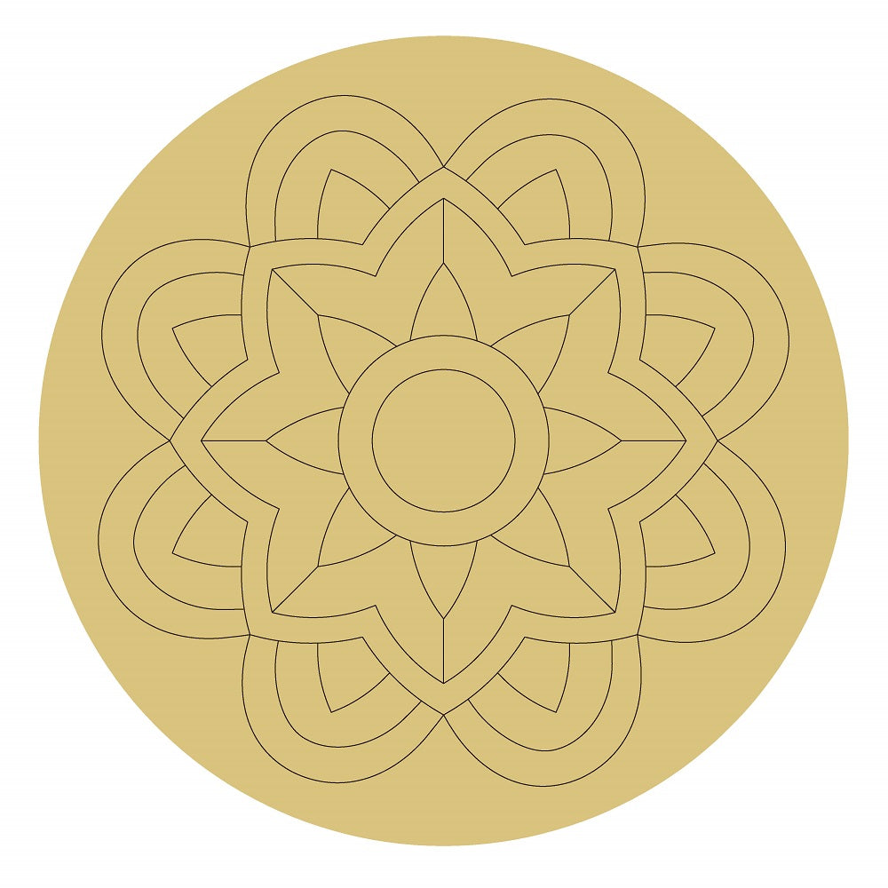 Mandala Print Shop Unfinished Wood Cutout Style 6