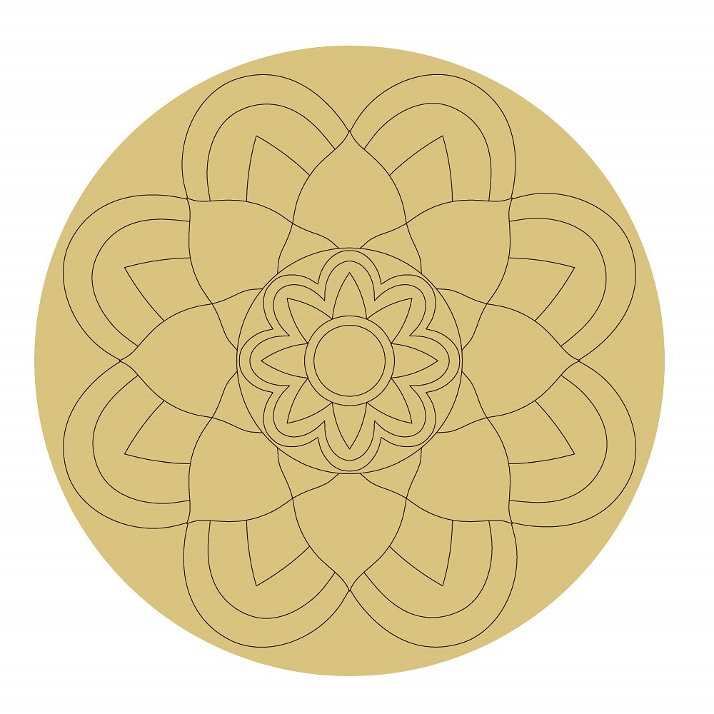 Mandala Print Shop Unfinished Wood Cutout Style 7